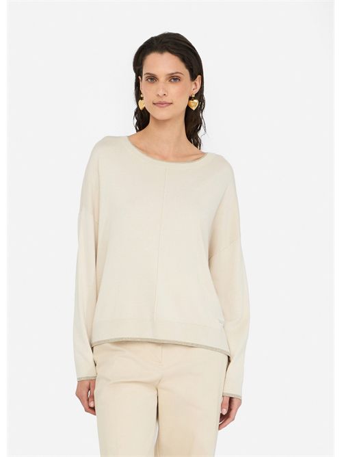 Maglia con dettagli in lurex® LIU JO | MF5228MS49I/20304